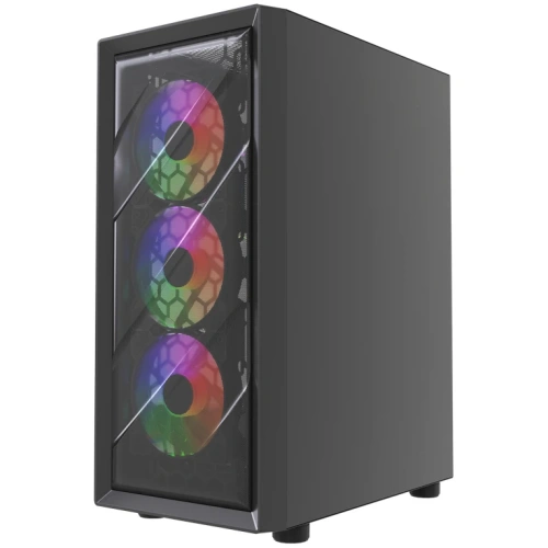 Корпус Powercase Mistral EA21 (CMAEA21-L4), Tempered Glass, 4x 120mm FRGB Fan, чёрный, ATX