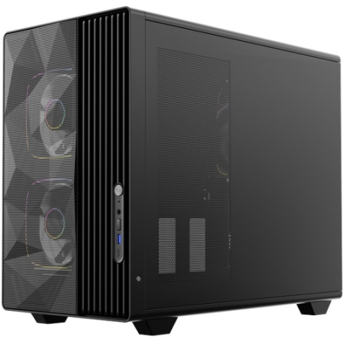 Корпус Powercase TX5 ARGB (CTX5AB-A3), TG, Type-C, 3x 120мм ARGB PWM Fans, чёрный, ATX