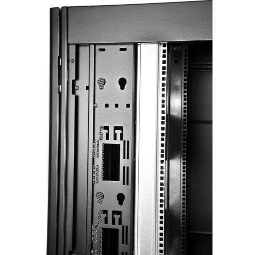 Шкаф серверный ЦМО ПРОФ ШТК-СП-48.6.10-44АА-9005 напольный 48U 600x1000мм пер.дв.перфор.черный