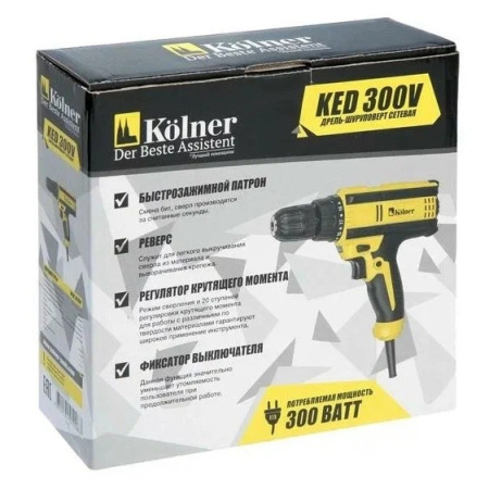 Дрель-шуруповерт KOLNER KED 300V