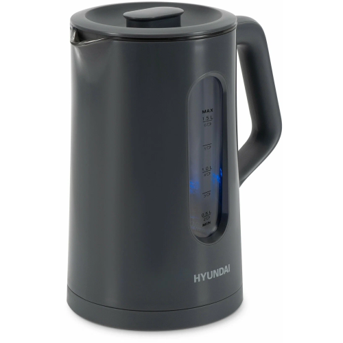 Электрочайник Hyundai HYK-G4508 серый/прозрачный