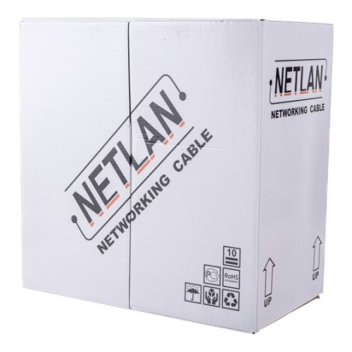 Кабель Netlan EC-UU004-5E-PE-BK U/UTP 4 пары категория 5e внешний PE до -40C черный 305м