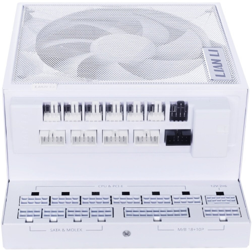 Блок питания Lian Li EG1200G (G9P.EG1200G.WH00.RU) / White / ATX 3.1, 1200W, 80 Plus Gold, PCIe 5.1, APFC, USB/Fan HUB, 120mm FDB Fan, Fully Modular