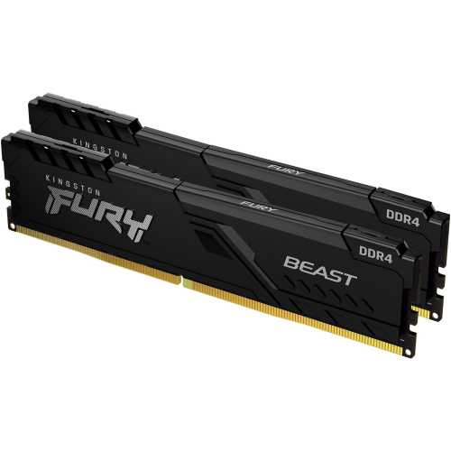 ОЗУ Kingston 64GB 3200MHz DDR4 CL16 DIMM (Kit of 4) 1Gx8 Fury Beast Black KF432C16BB1K4/64