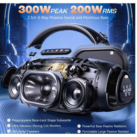 Портативная колонка W-King X20 черный