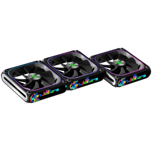 Комплект вентиляторов (3шт) XASTRA FZ120B ARGB triple pack 120x120x28мм (PWM, FDB,ARGB, Matrix screen,контроллер, Daisy-chain соединение ,0-2000 rp)