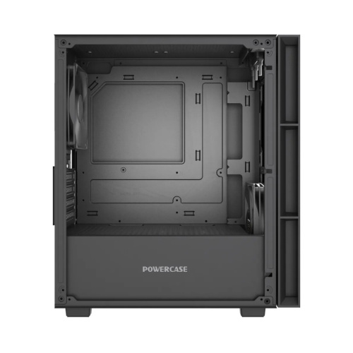 Корпус Powercase Mistral SM01 SI (CMMSM01-F2), Non Window, 2x120mm PWM fans, чёрный, mATX