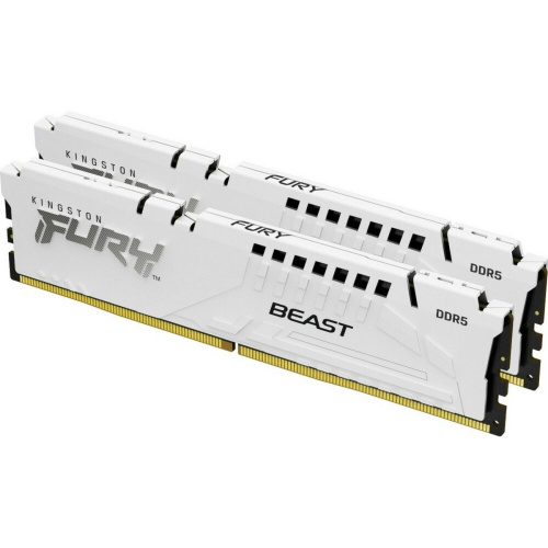 ОЗУ Kingston Fury Beast White KF560C36BWE2K2-32 32GB (2x16GB) DDR5 6000MT/s CL36 EXPO Non-ECC Unbuffered DIMM (Kit of 2)