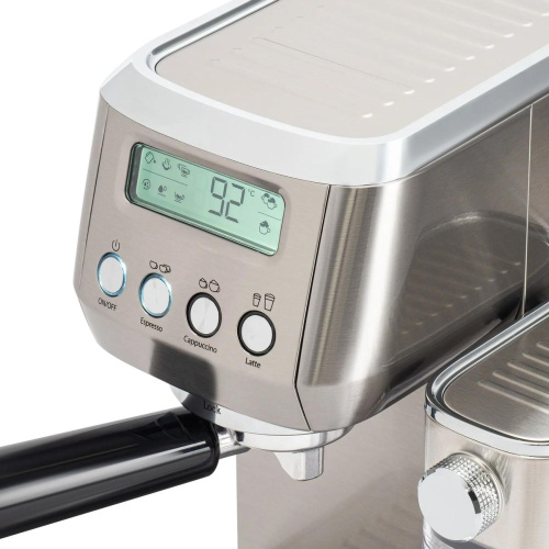 Кофеварка рожковая Hyundai HEM-9999 серебристый