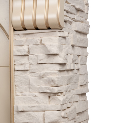 Электрокамин RealFlame Athena WT белый дуб с золотой патиной с очагом 3D Oregan