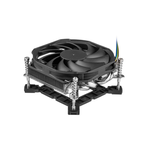 Кулер Foxline DB32i (125W, 4-pin PWM, 32mm, Al/Cu, 4x6mm, 1x90mm, 41.46CFM, 33dBA, 3400RPM, S 1851/1700/1200/115X, Black)