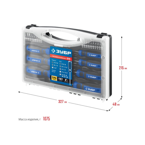 Набор отверток Зубр Профессионал-11 (25241) 11 шт
